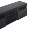 TV Lowboard mit LED-Beleuchtung, TV Schrank, Fernsehschrank Hochglanz, Fernsehtisch, Stehend TV-Regal, Fernsehtisch TV Board Rack, Plywood