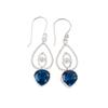 London Blue Topaz Gemstone 925 Sterling Silver Jewelry Drop/Dangle Earrings2.00" EE-32-7