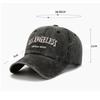 Los Angeles Slogan Baseball Cap Vintage Embroidery Solid Color Washed Distressed Hats Lightweight Adjustable Dad Hat For Women