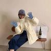 Winter new fashionable versatile thickened white duck down jacket casual medium and long coat women