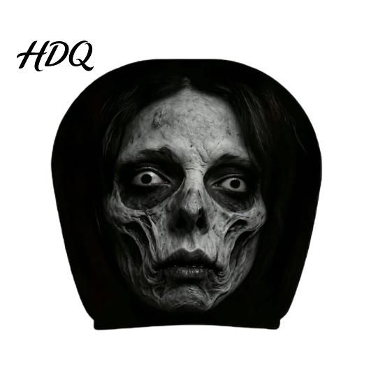 Washable Headrest Cover Ghost Face Car Covers Scary Seat Playful Accessories Protector Universal Stretchy Accessory for Most Cars Cartoon
