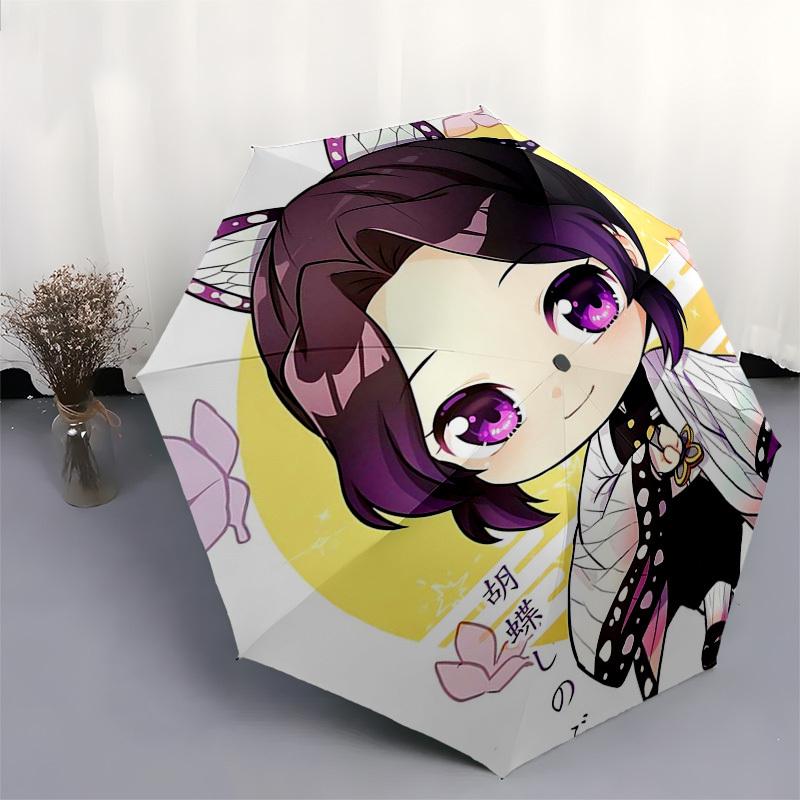 1pc Butterfly Cat Ears Umbrella - Automatic Opening, Portable 3-Fold Design, 8-Bone Iron Frame, Outdoor for Fans, Travelers, Daily Use, Gift Idea.U042