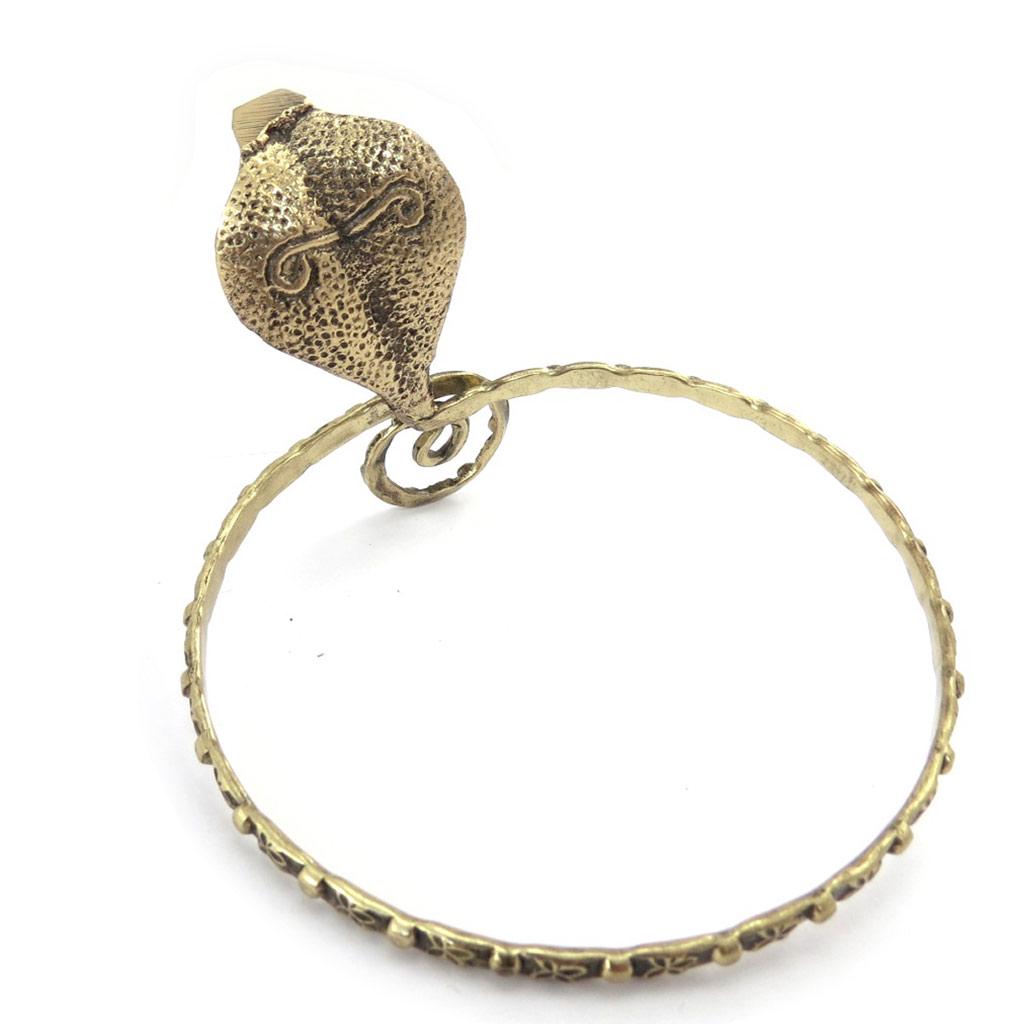 Les Trésors De Lily [K0278] - Golden 'Cobra' Designer Arm Bracelet