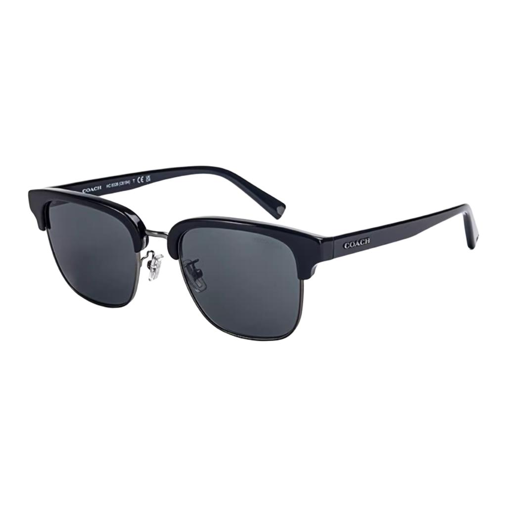 Coach Logo Decorated Cat Eye Sunglasses With UV Protection Unisex sunglasses 0HC8326 Bright Black
