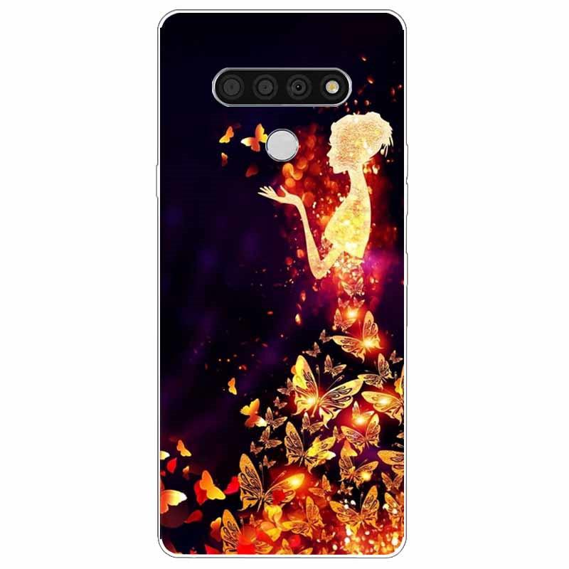 Soft Print Cover For LG K51 K61 V50 V60 Thinq Case Cute Cat Silicone Coque for LG K61 V50 Thinq Cases K 61 Shockproof Shell Bag
