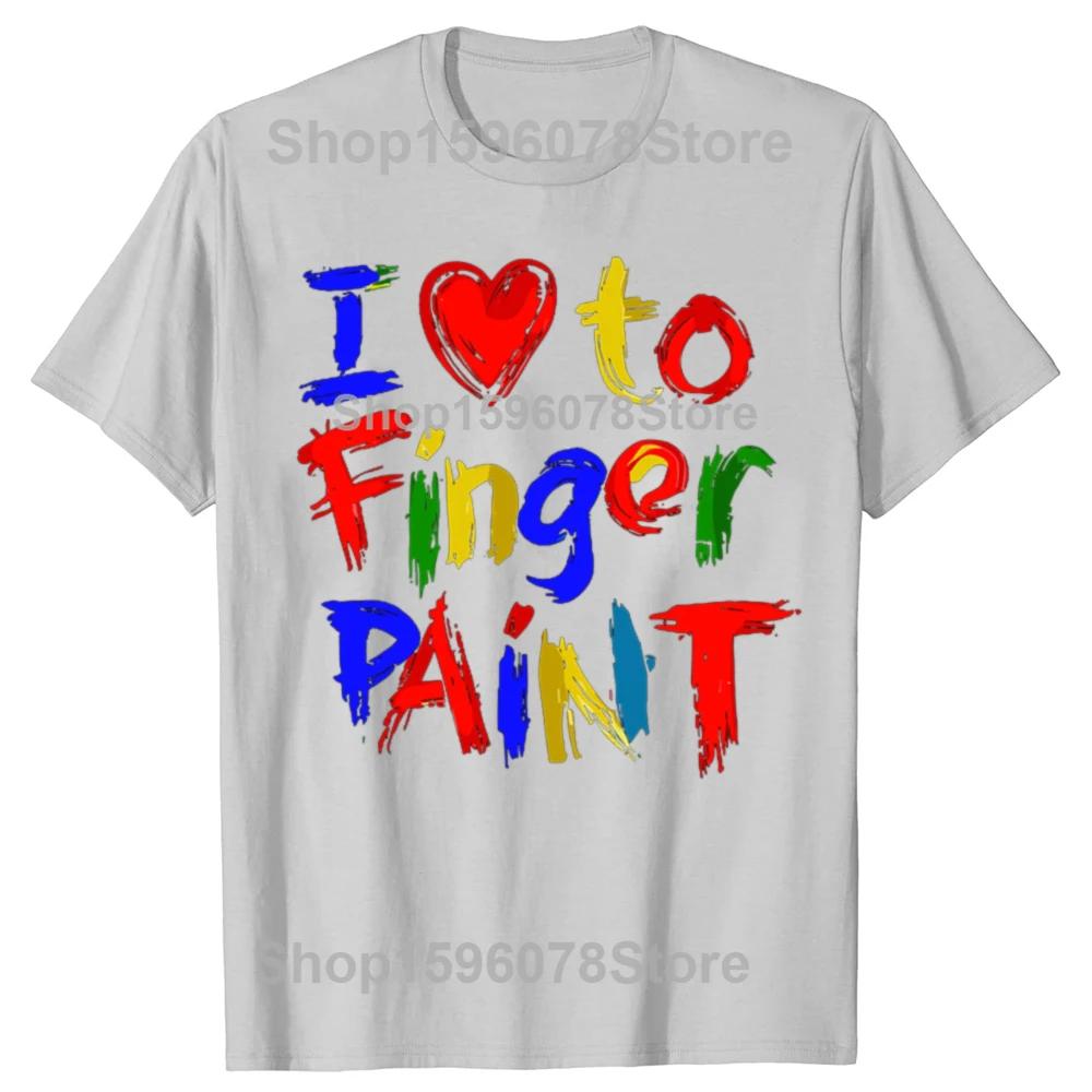 I Heart Love To Finger Paint Im Paint Cute Couples Valentines Day Men and Womens Gender Gift Tshirt  Harajuku Vintage Top