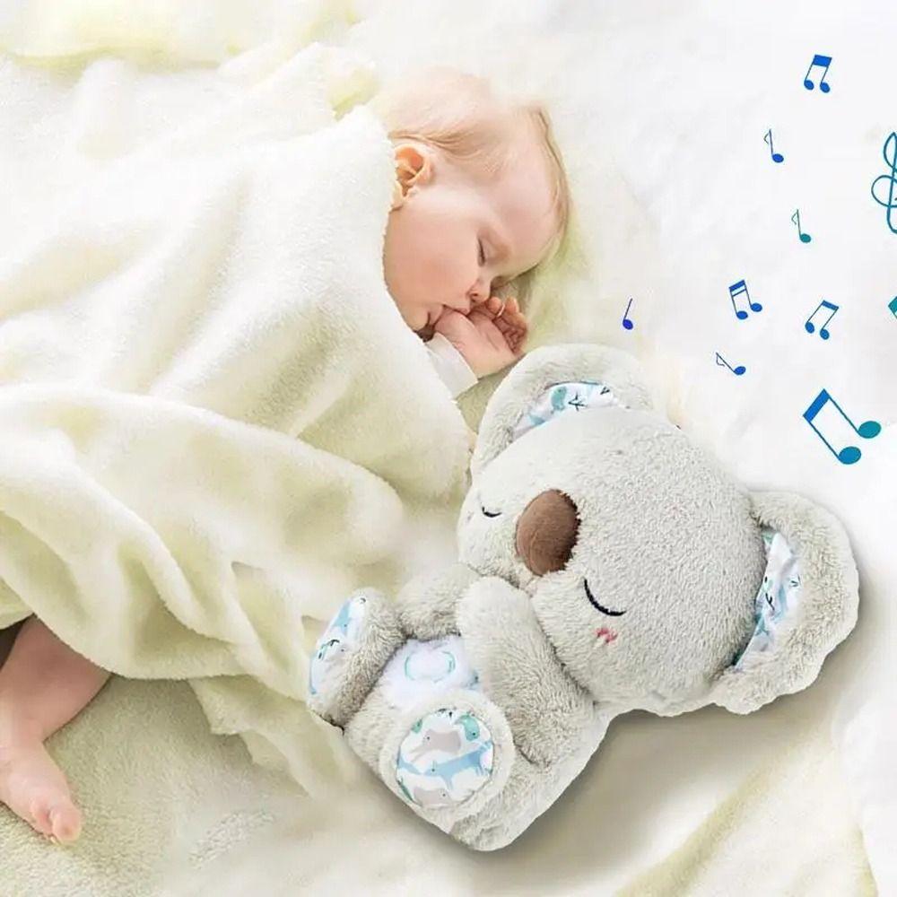 Stuffed Animal Relief Koala with Light Sound Koala Musical Toy Rhythmic Breathing Koala  Baby Gifts