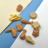 Miniature Resin Dollhouse Toy Set: Fried Chicken Burger & Fries Accessories