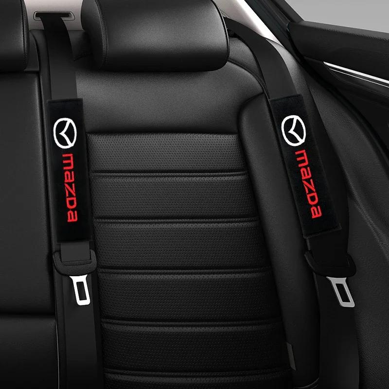 2ppcs Car Seat Belt Cover Seat Belt Shoulder Pads For Mazda 3 6 Atenza Axela CX3 CX5 MP MS RX8 Car Styling