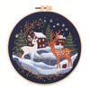 1Pc Christmas-themed Embroidery DIY Kit, Including Embroidery Frame But Excluding Tools.