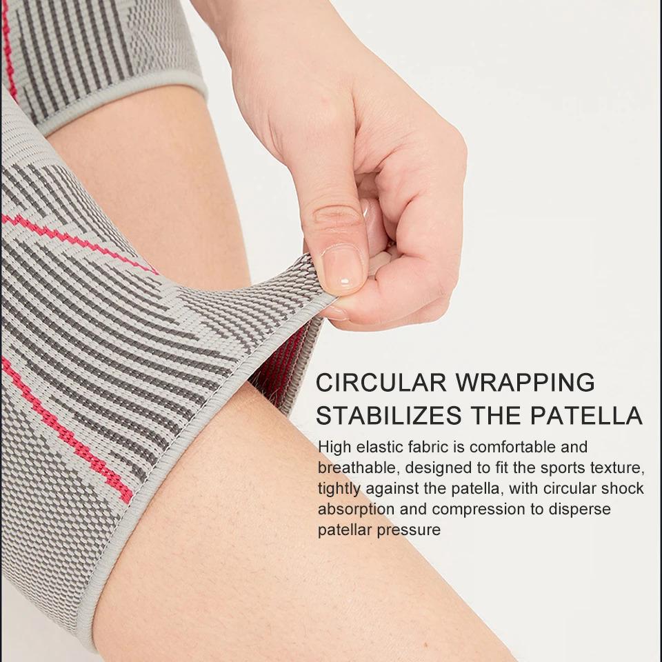 1Pcs Outdoor Sports Knee Pads Thin High-Elastic Knitting Mountain Climbing Hiking Anti-Slip Meniscus Injury Prevention Men Women