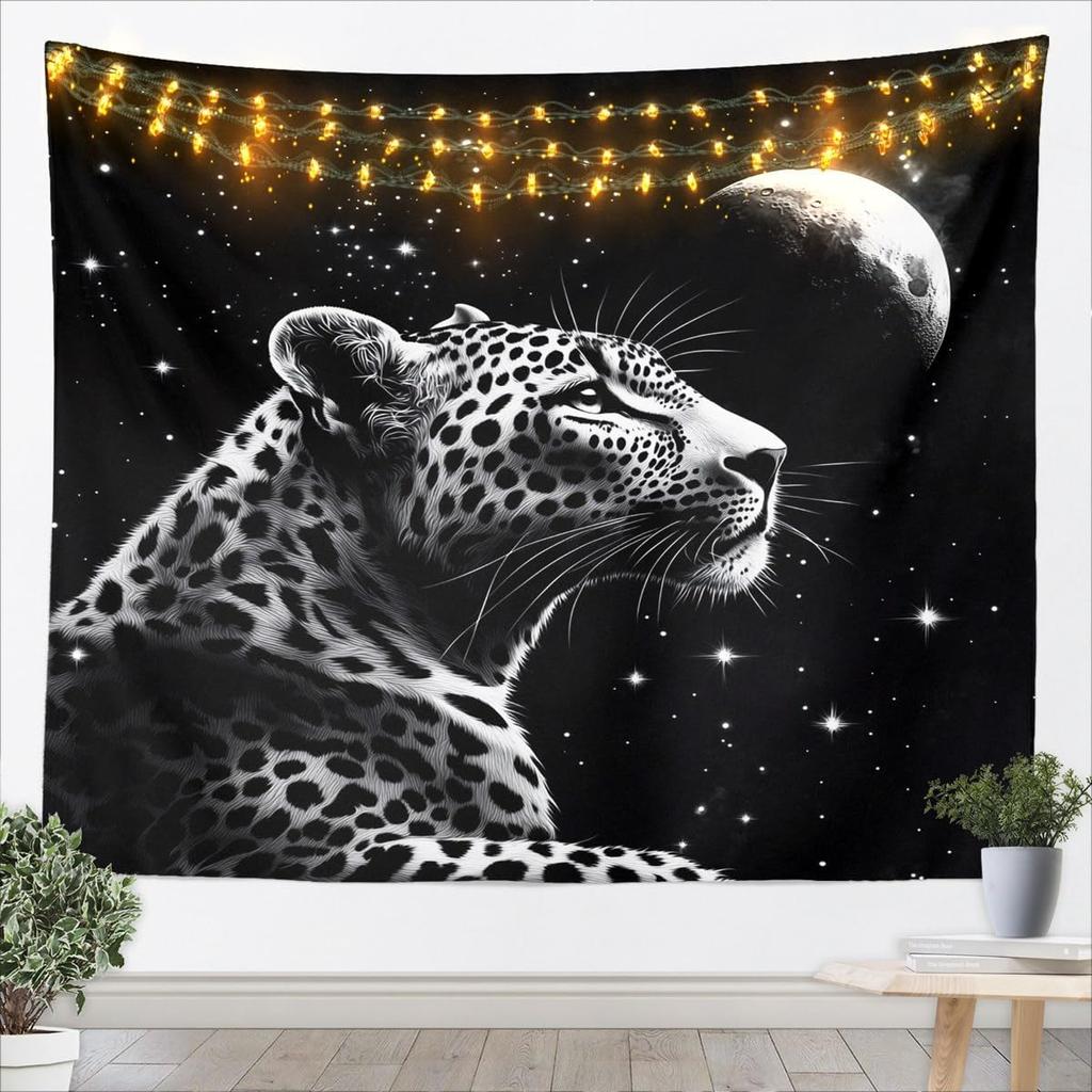 Zebra Wall Hanging Blanket Large Black White Glitter Tapestry for Kids Animal Print Wall Art Women Men Teens Geometric Stripes