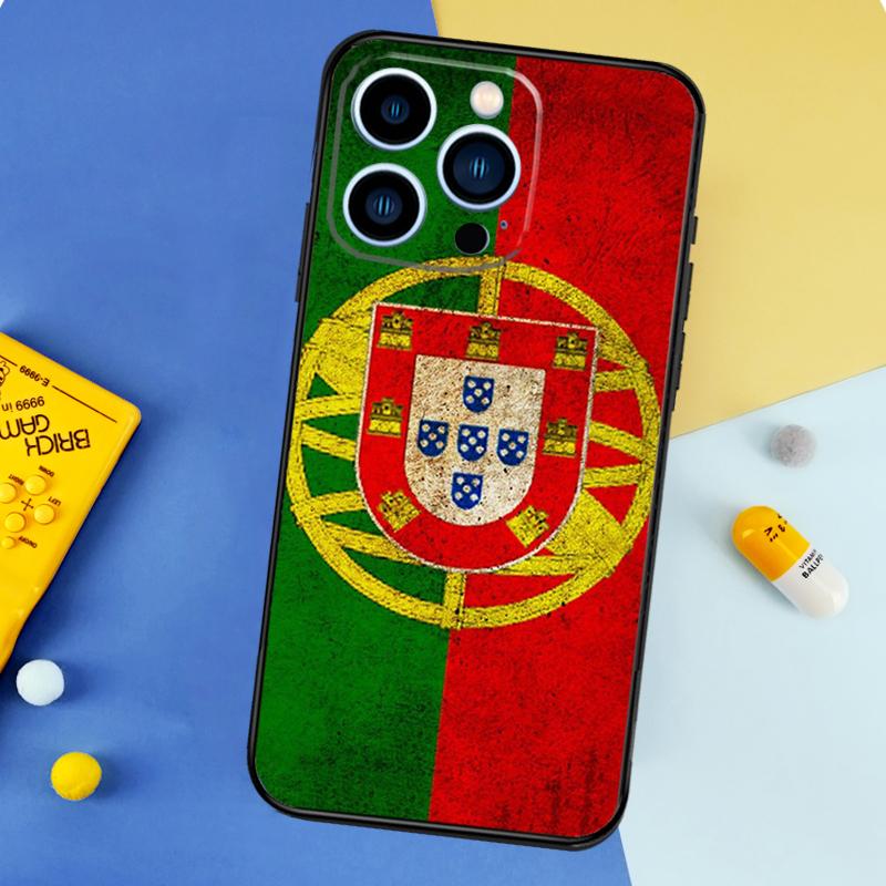 Portugal Flag Phone Case For iPhone 17 16 15 14 12 11 13 Pro Max mini 15 16 Plus 16e 17 Air Bumper Cover