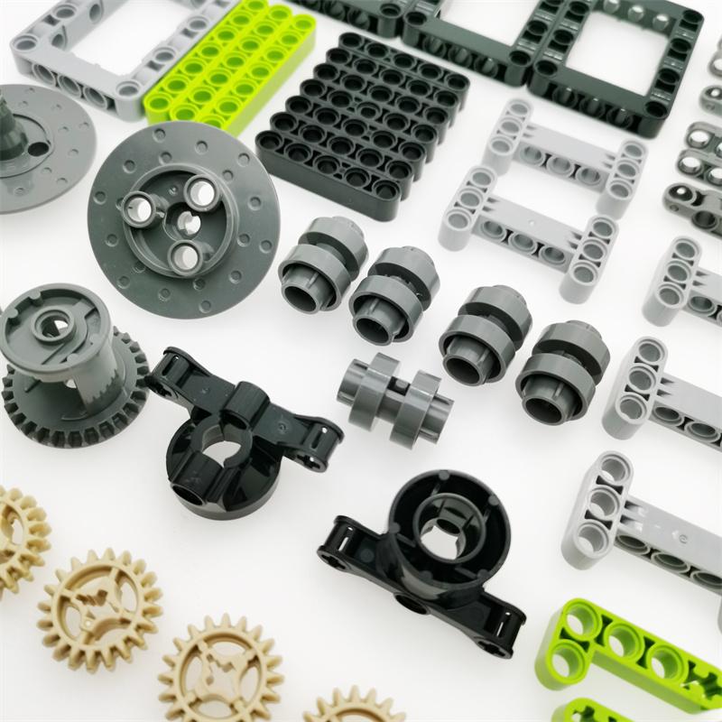 47pcs High-Tech Parts Gear Cross Axles Pin Set MOC Bricks Building Blocks Accessory Mechanical DIY Car Bulk Compatible Toys