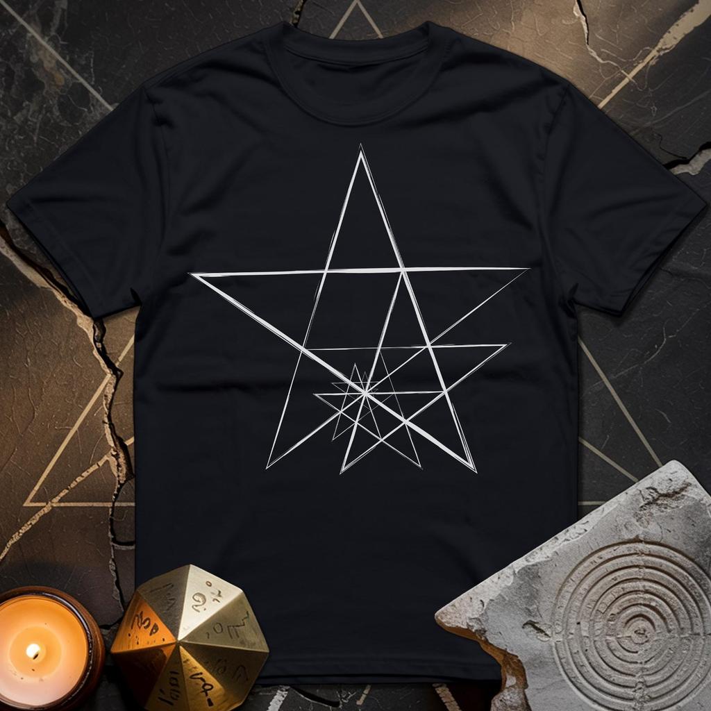 Sacred Geometry T-Shirt | Pentagon Spiral, Golden Ratio Design