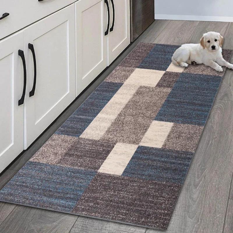 Simple Geometric Kitchen Floor Mats Living Room Floor Carpet Entrance Door Mat Hallway Door Non-Slip Foot Mats Home Decor