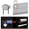 Blind Fixing 25mm Chain & Brackets & Sidewinder & Screws Replacement for Roller Blind,