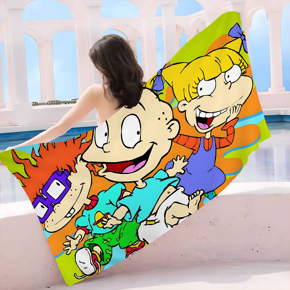 Cartoon R-Rugrat Microfiber Beach Towel Absorbent Quick dry Soft Yoga Swimming Resort Mountain Climbing Towel