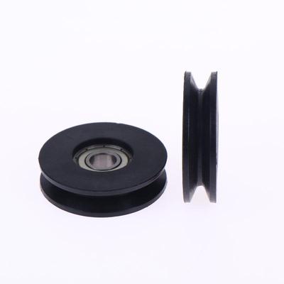 U Grooved Wire Rope Over Line Pulley 1Pcs Impact Resistant Nylon Lifting Wheel for Mountain Climbing Gear Training