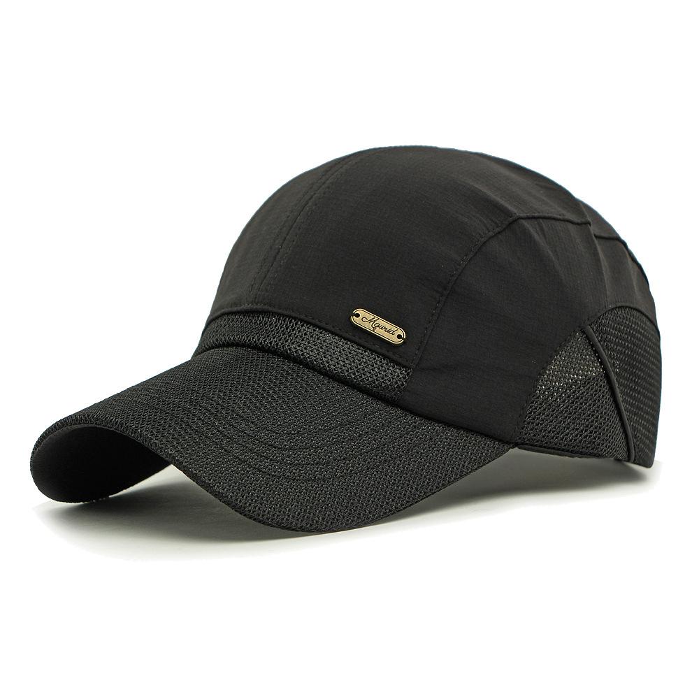

Summer Baseball Cap Men Women Breathable Snapback Casual Visor Spring Outdoor Sports Quick Dry Sunshade Cap Trucker Hat 56to60cm Adjustable чорний