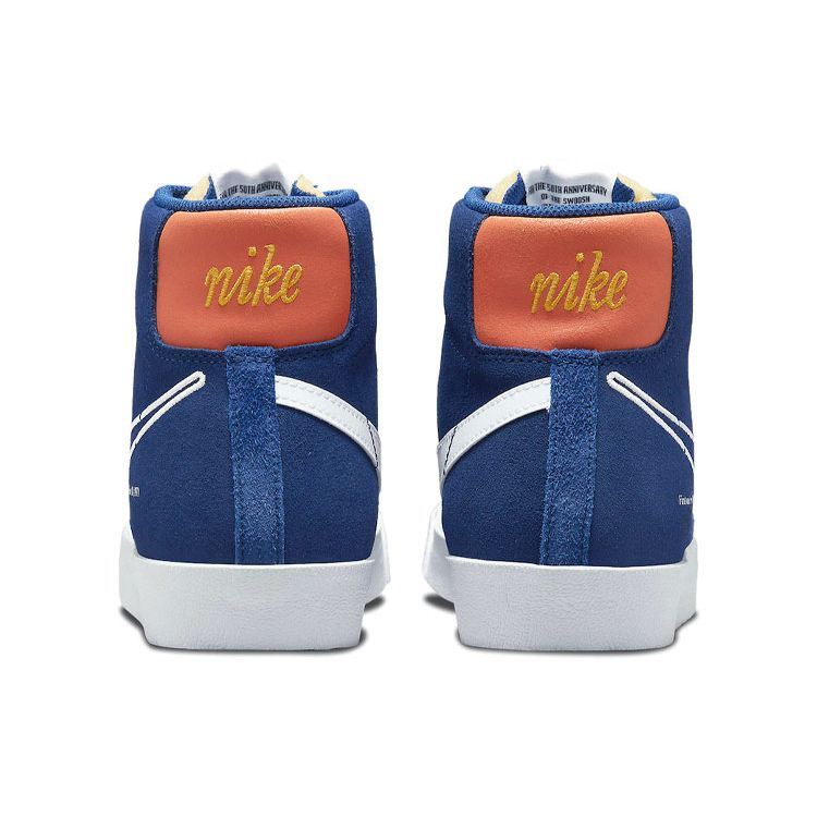 Nike Blazer Mid '77 First Use Deep Royal Blue White Orange Men's Casual Sneakers DC3433-400