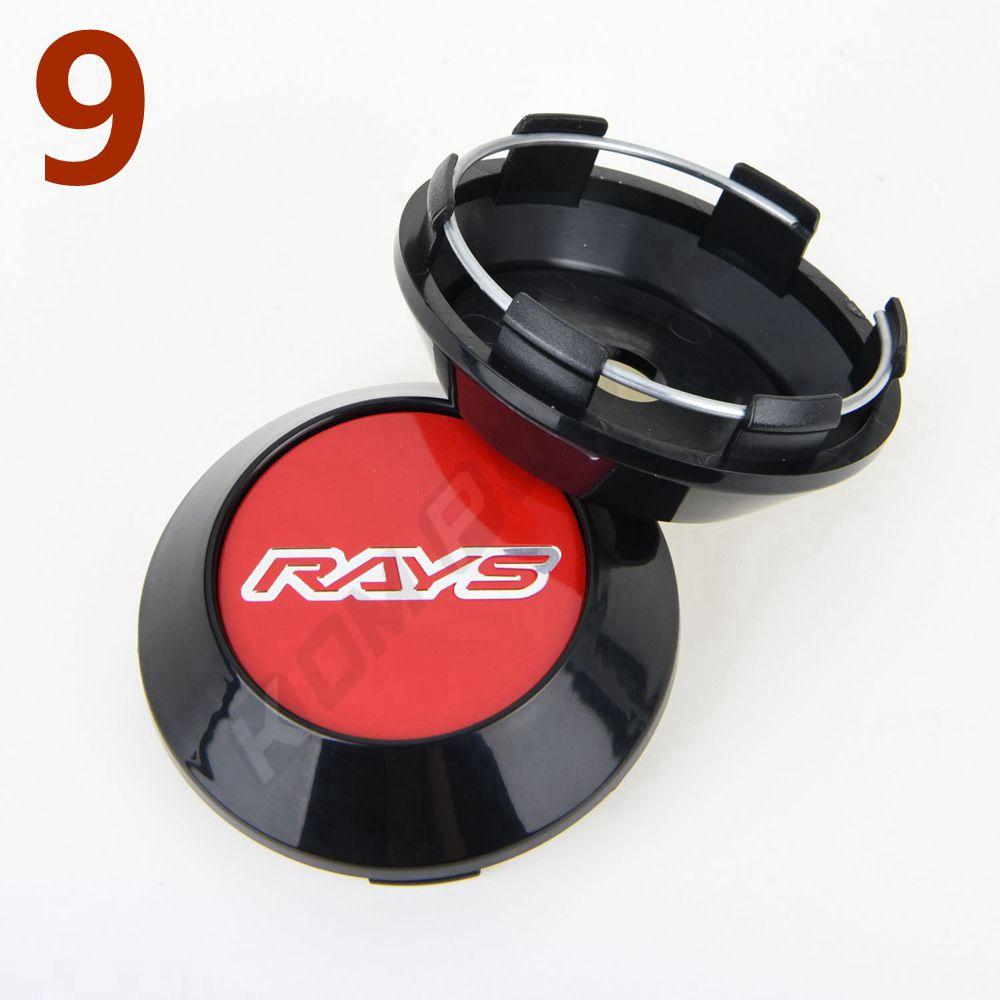 4PCS OD 68MM / ID 62MM Sport Rim Cap RAYS VOLK Racing Logo Sticker Wheel Cover Cap Wheel Center Hub Caps Silver & Black & Bronze