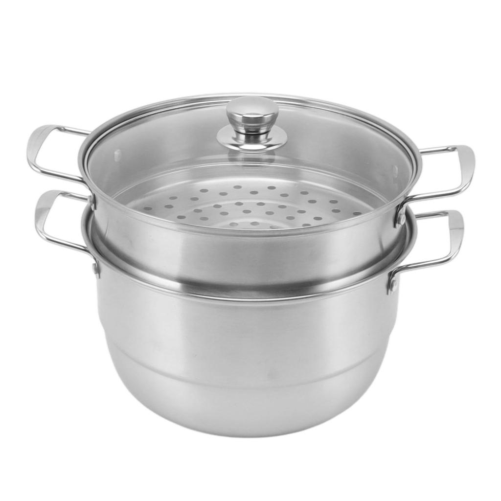 Oală de abur din oțel inoxidabil, multifuncțională, îngroșată, cu mai multe straturi, cu capacitate mare, cu martensită, pentru gătit la abur