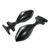 Universal Motorcycle Rearview Mirrors HD with Lights Flat Mirror Black Modified Reversing Reflector