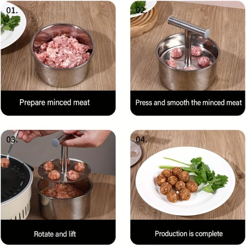 Stainless Steel Meatball Maker Tool Meatball Shrimp Slide Mold  Fish Balls