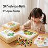 3D Insertable Mushroom Pegs: Children's Creative DIY Puzzle for Concentration and Fun.