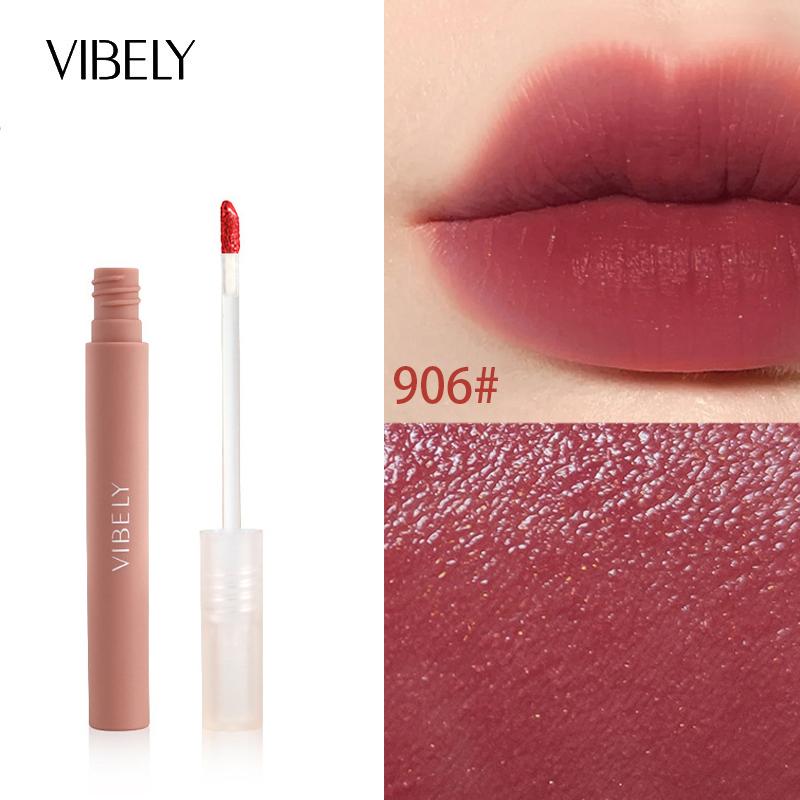 

VIBELY Каштановый матовый блеск для губ с кремовой текстурой Осень и зима Новый бархатный матовый высококачественный стойкий белый цвет 906#