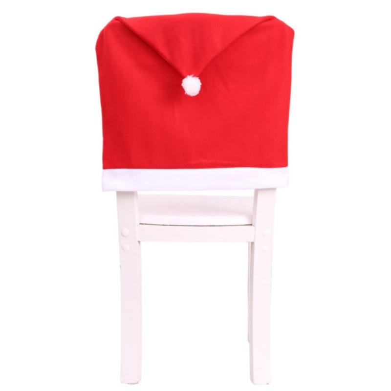 

30PCS Christmas Santa Hat Dining Chair Covers Decoration Red Christmas Chair Covers Santa Hats Christmas Decorations 1PC