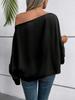 Women's 2025 Winter Off-the-Shoulder Satin Asymmetrical Top