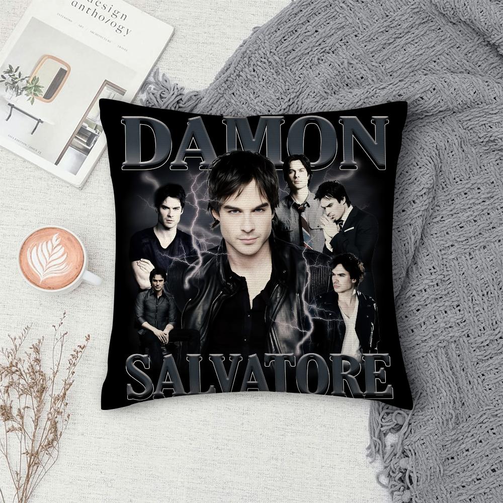 D-Damon Salvatore Kissenbezug Sofa Dekorativ Zuhause Zweiseitiger Druck Plüsch Quadratisch Dekorative Kissenbezüge Kissen Deko Abdeckung