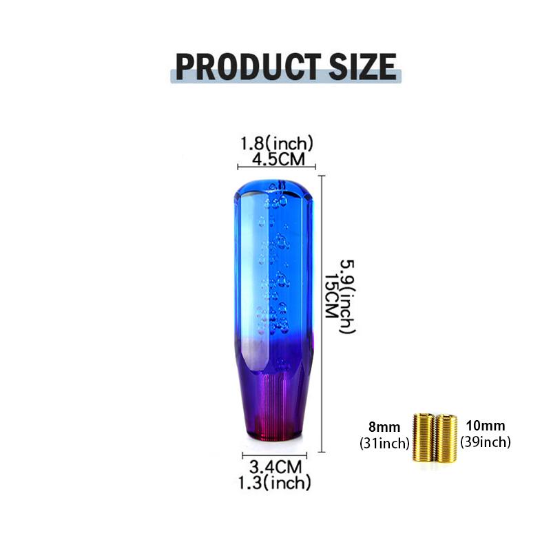 Car Gear Shift Head Car Manual Shifter Head Shift Knob Stick Crystal Transparent Bubble Gear Shift Knob Multiple colors