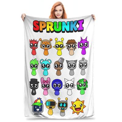 Soft Warm Blankets Airplane Travel Sprunki Incredibox Game Bedding Throws Flannel Bedspread For Chair Sofa Bed Fluffy Bed Cover