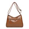 Mother Bag Large Capacity Shoulder Crossbody Bag Women's Multi-Layer Soft Leather Bag
