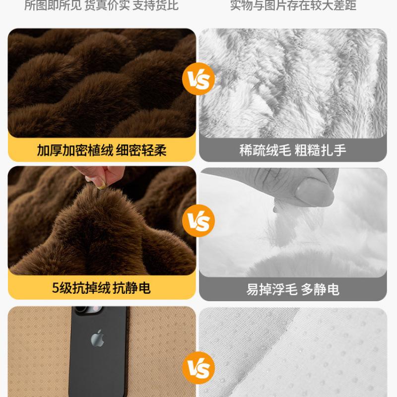 Premium Tutu Fleece Sofa Cushion Autumn And Winter New  Light Luxury Plush Leather Sofa Cover Special Cover