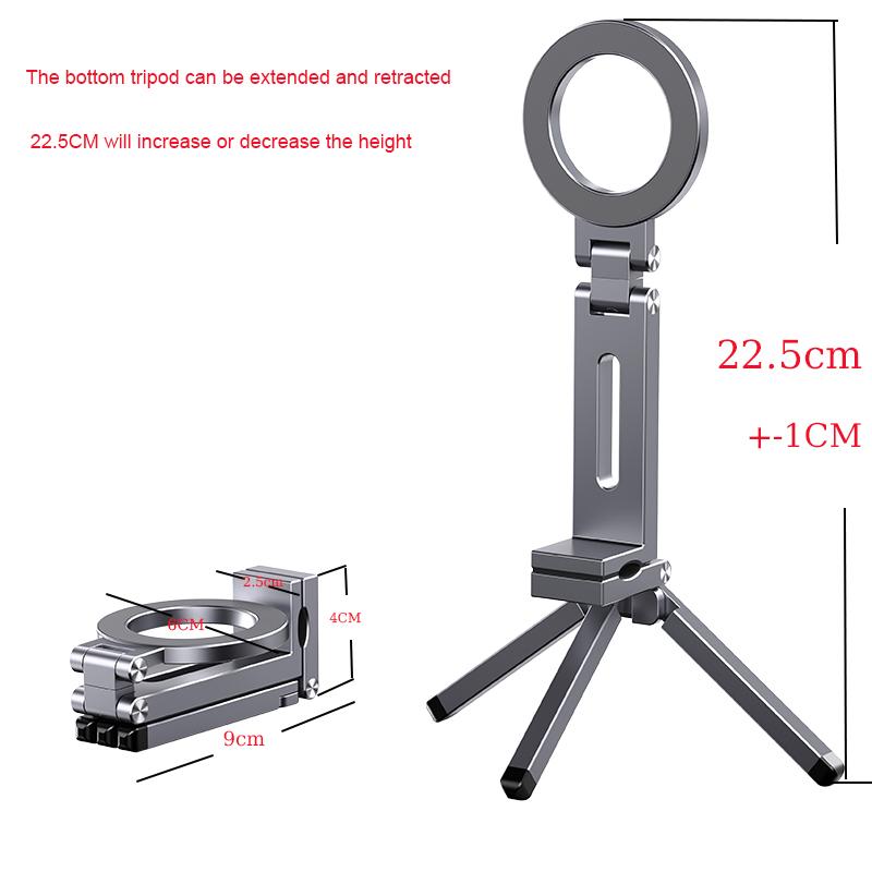 New Portable Folding Metal Magnetic Multifunctional Phone Bracket/360°and 180°Rotation Universal Adjustment/For Any Phone Holder