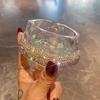 Elegant Rhinestone Glass Ashtray - Perfect for Home or Office