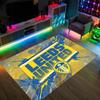 Leeds United Football Design Crystal Velvet Carpet Cozy Non?Slip Printed Rug For Bedroom Living Room Entrance