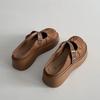 Belt Buckle Retro Thick-soled Bag Head Slippers Women's 2025 Spring and Summer New Outer Wear Heightening Half Slippers Lazy Shoes Trend