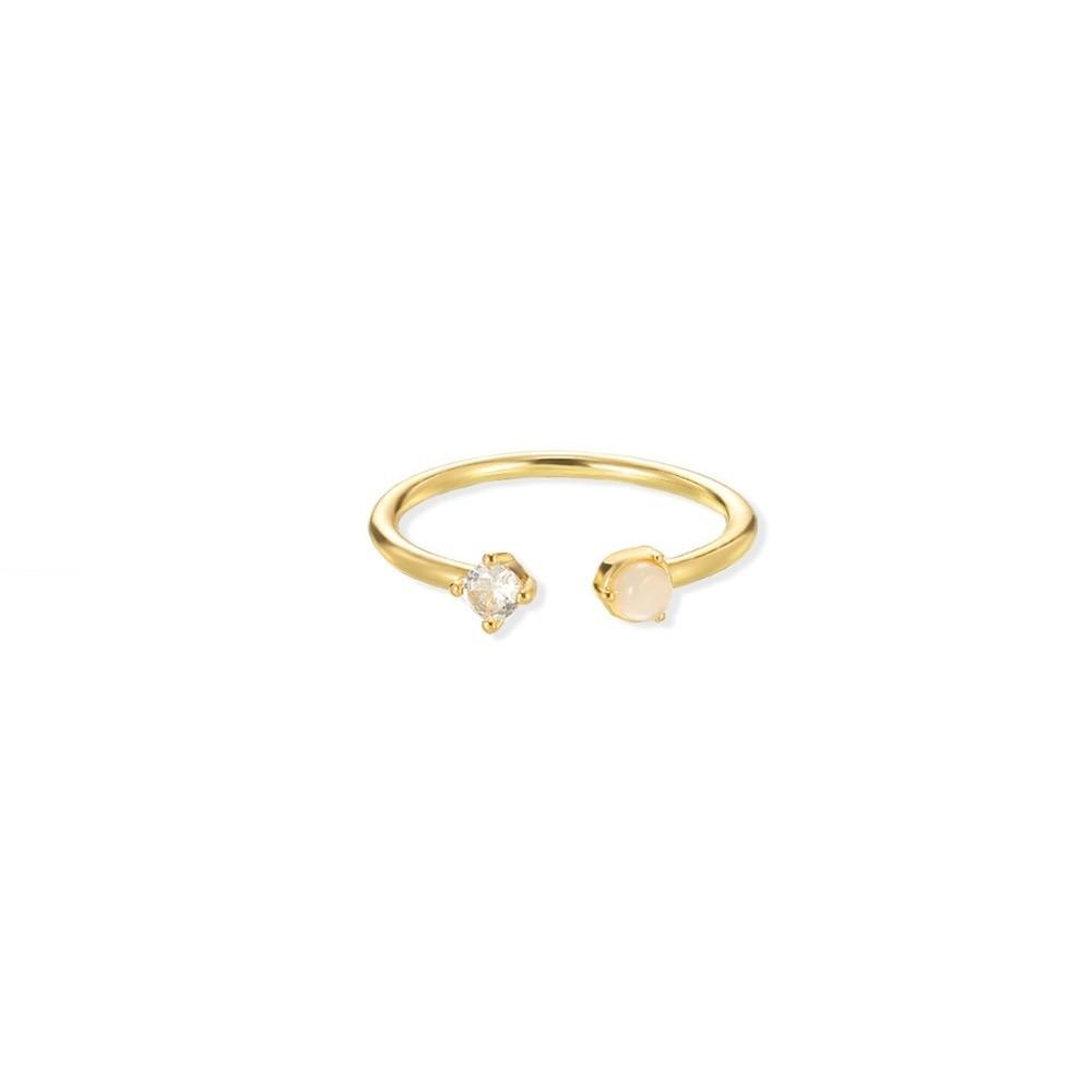 Colorful Cubic Zirconia Birthday Rings Romantic Fashion Jewelry Fashion Opening Rings Women Girls