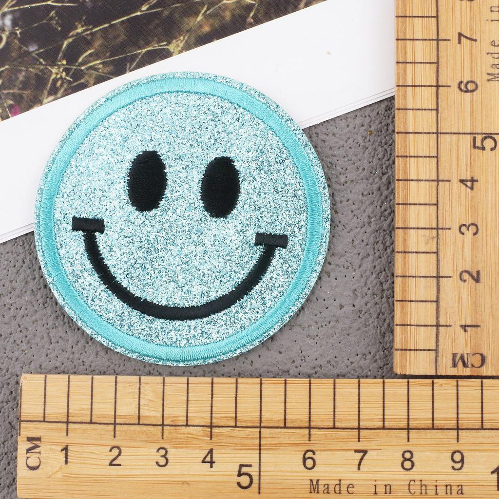 Gypsy Smiley Face Embroidery Cloth Sticker Pentagram Patch Sticker Computer Embroidery Label Clothes Decoration Expression Subsidy Ironing
