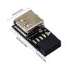 Desktop PC 9 PIN To USB 2.0 Female Port Expansion Adapter Support USB 1.1 for Wireless Mouse Receiver