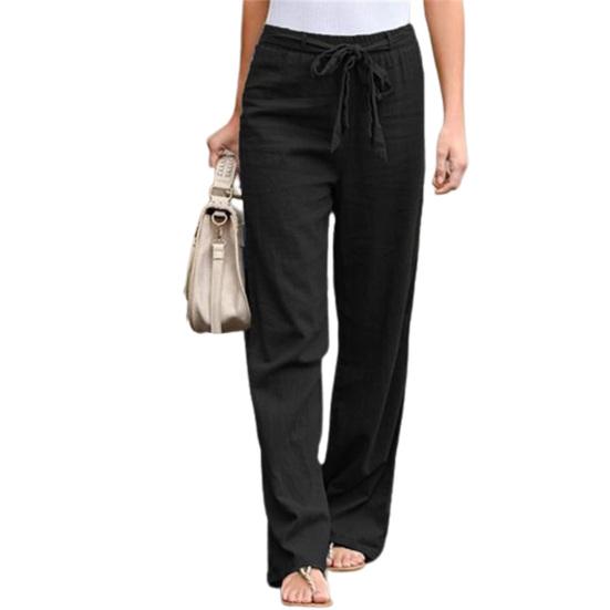 

Жіночі вільні штани Повсякденні Пояс Широка штанина Вільні штани Для щоденного носіння 3XL чорний