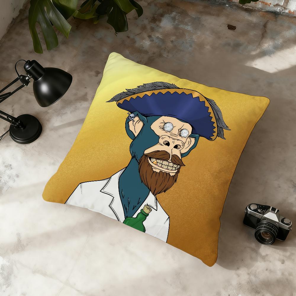 Cool N-NFT Monkey Cushion Cover Home Office Convenient Nordic Simplicity Hit With Zipper Cushion Cover
