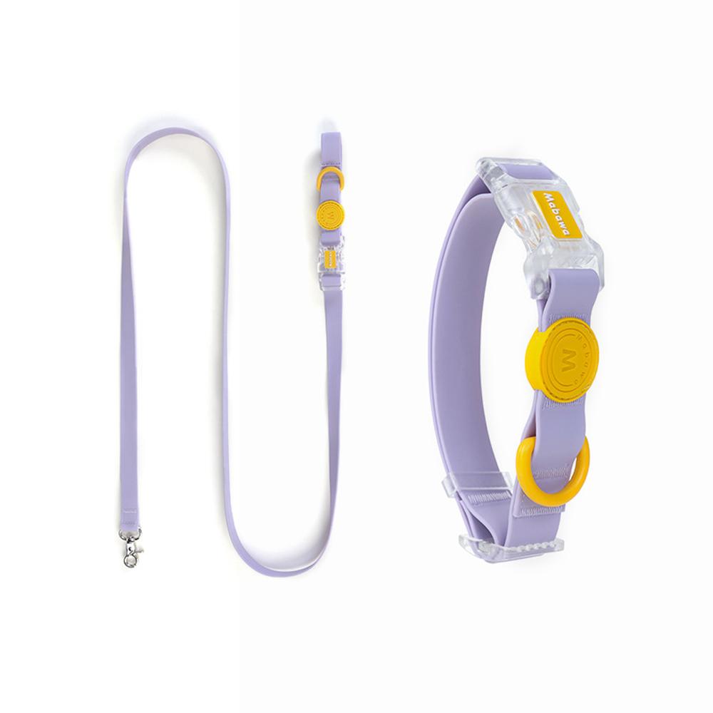 Set Collar Leash Transparent Buckle Candy Color Small Medium Dogs Collar Fashion Cat Pet Rope Puppy