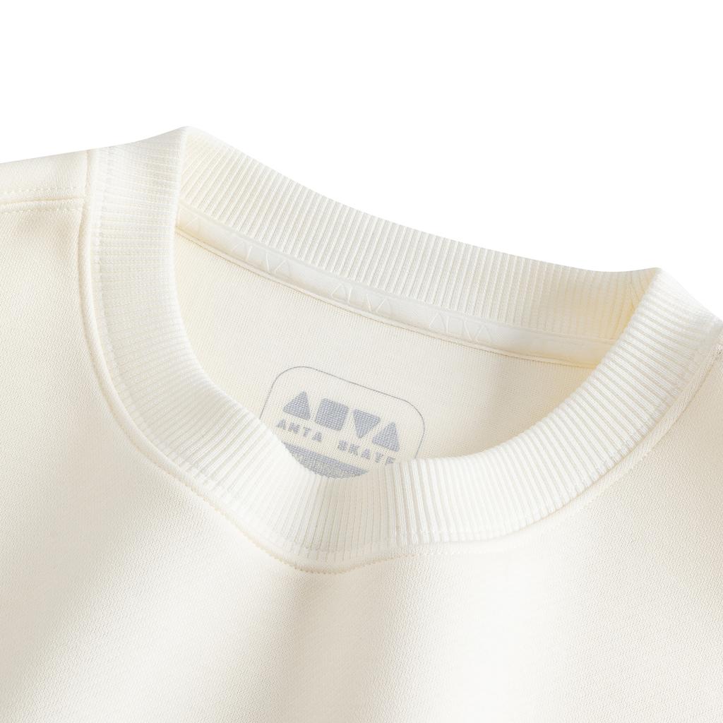 Anta Skate Lifestyle Series Pullover Sweatshirt Women sweatshirts Ivory 162618710-2