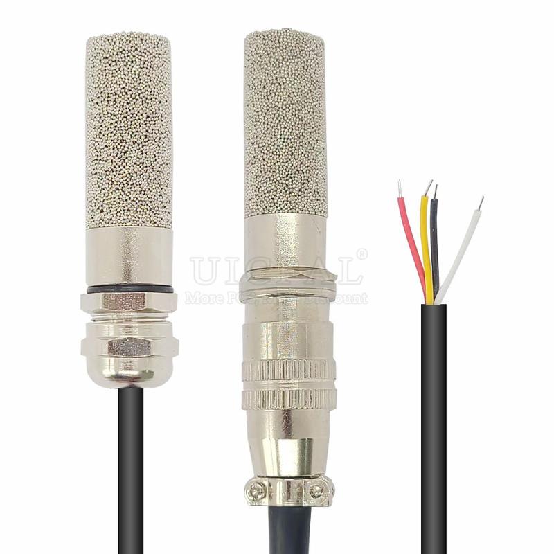Temperature Humidity Sensor Output SHT20 SHT30 SHT40 SHTC3 Probe Cable Metal Head Digital Capacitance Sensors 1M Length I2C